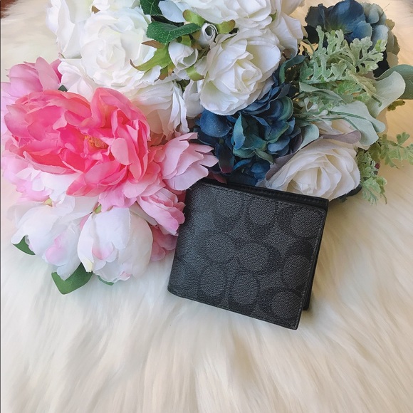 Coach Men’s Compact ID Signature Wallet F74993 - Picture 4 of 7